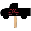 Pick-Up Truck Stock Shape Fan w/ Wooden Stick